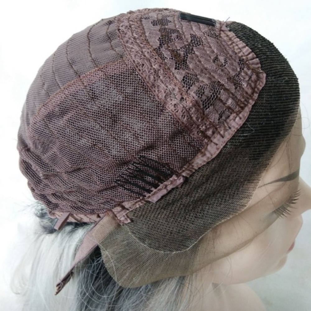 Gray/purple full lace wig - Picture 2 of 6